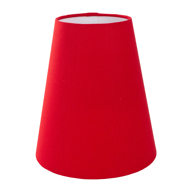Bright Red Cotton Tall Empire Lampshade