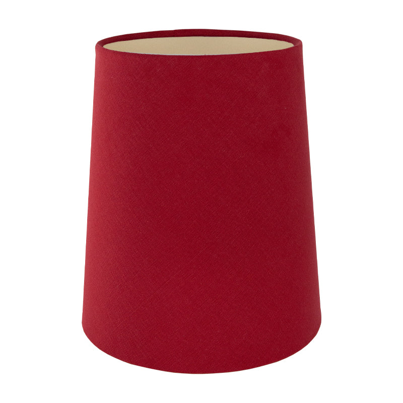 Bright Red Cotton Tall French Drum Lampshade
