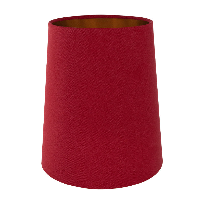 Bright Red Cotton Tall French Drum Lampshade