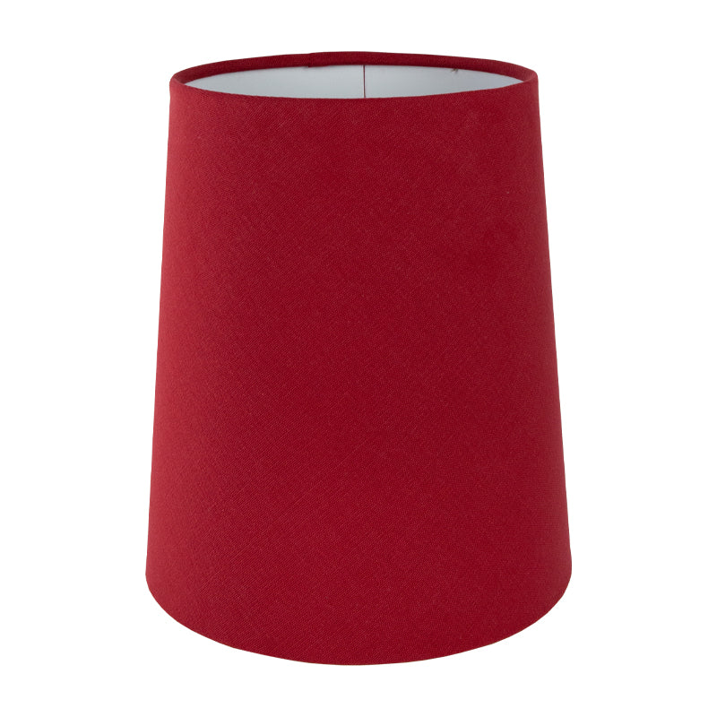 Bright Red Cotton Tall French Drum Lampshade