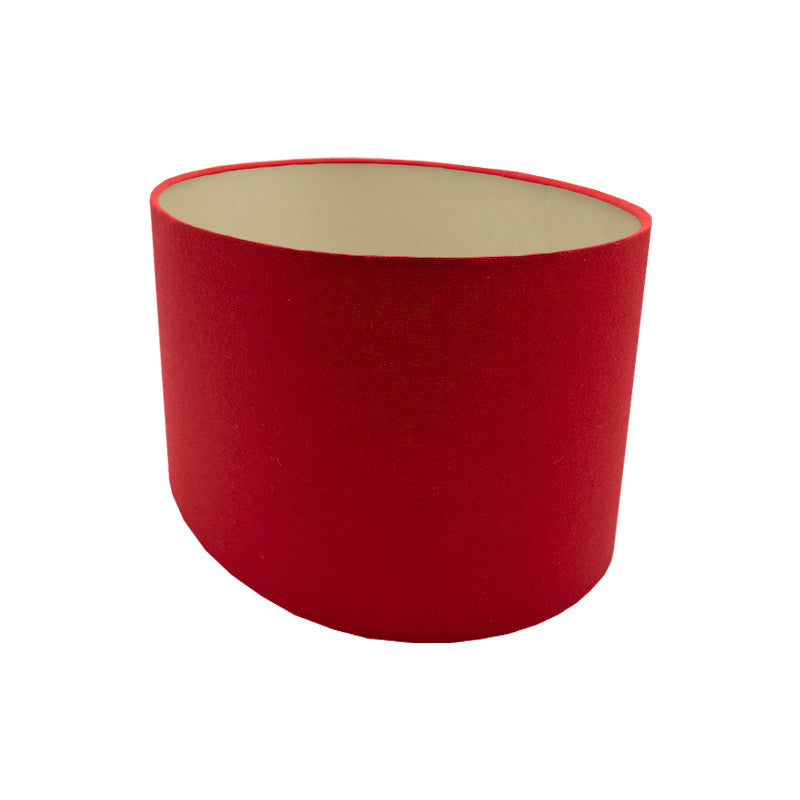 Bright Red Oval Lampshade