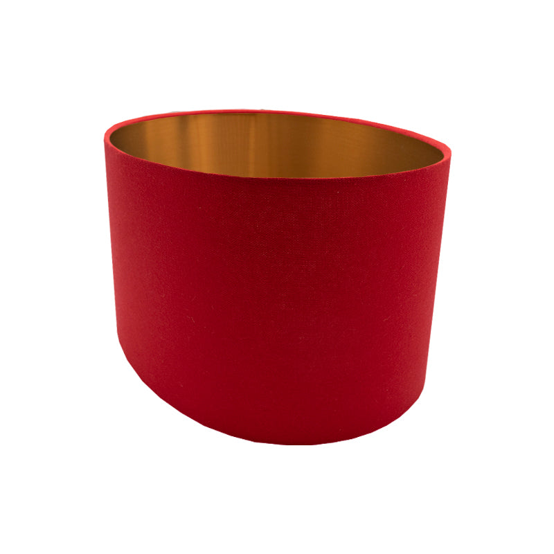 Bright Red Oval Lampshade