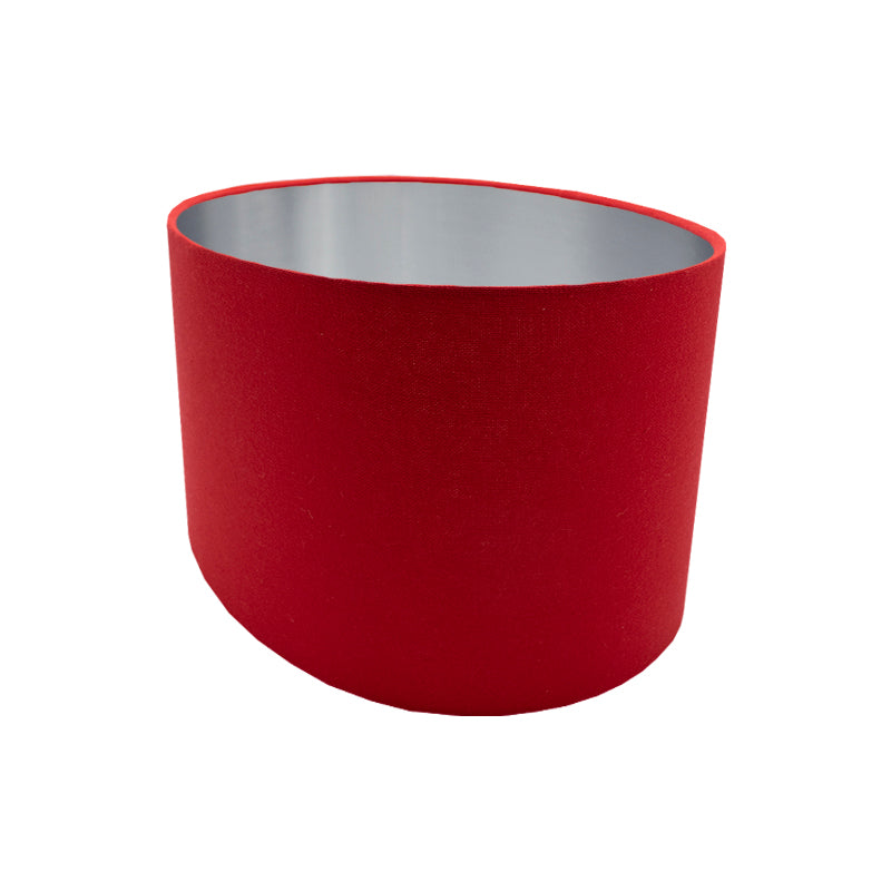 Bright Red Oval Lampshade
