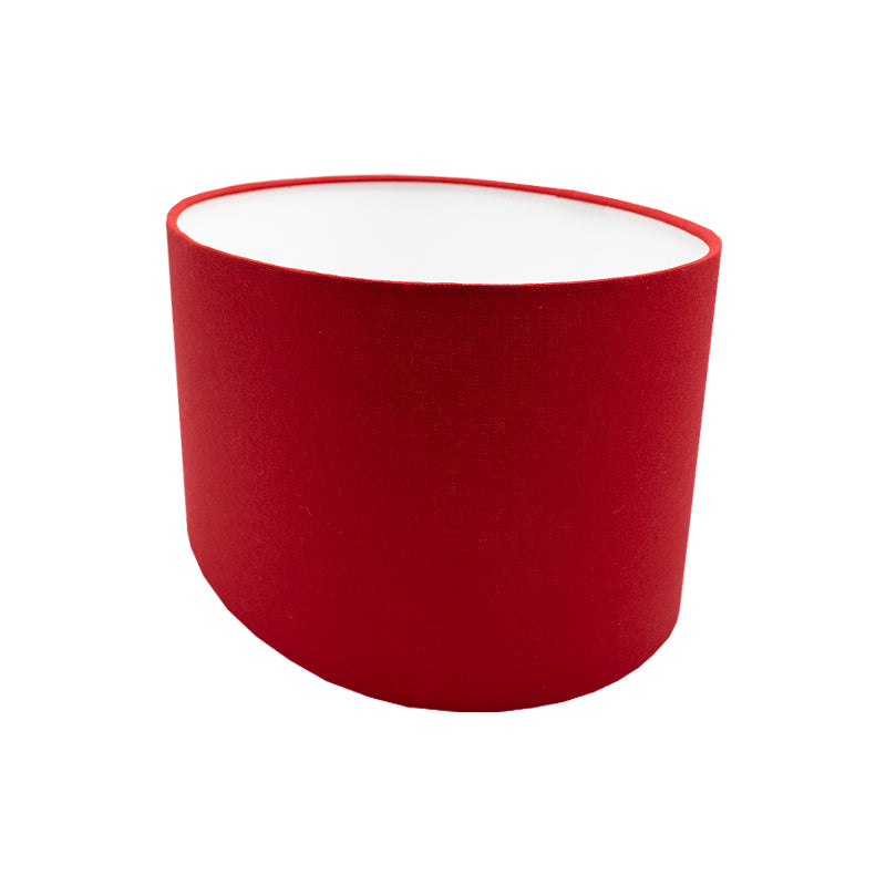 Bright Red Oval Lampshade