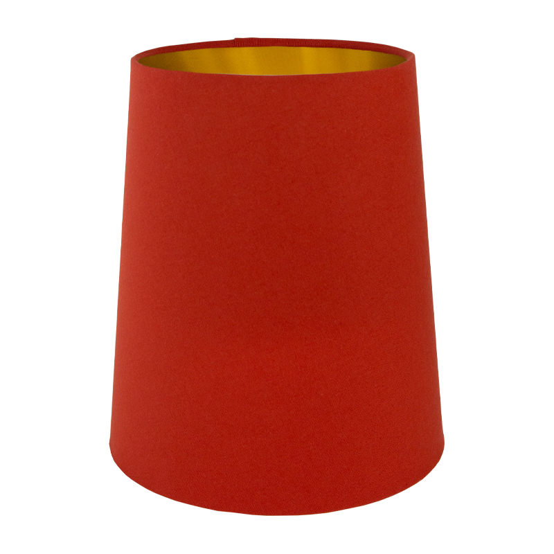 Burnt Orange Cotton Tall French Drum Lampshade
