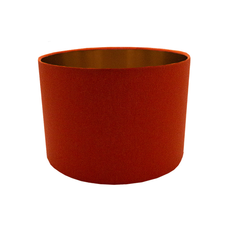 Burnt Orange Drum Lampshade