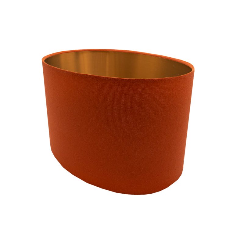 Burnt Orange Oval Lampshade