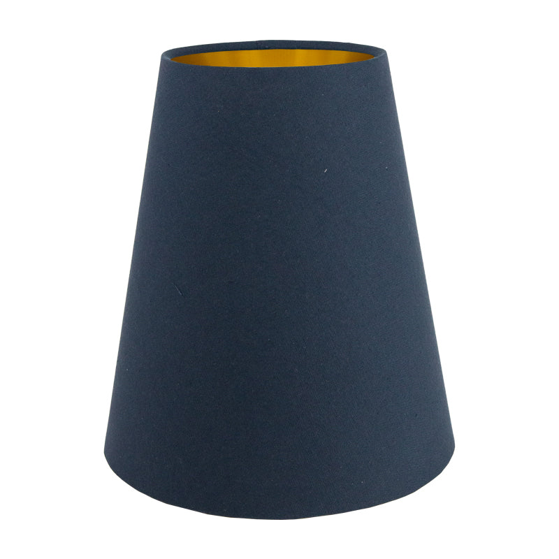 Dark Navy Blue Cotton Tall Empire Lampshade