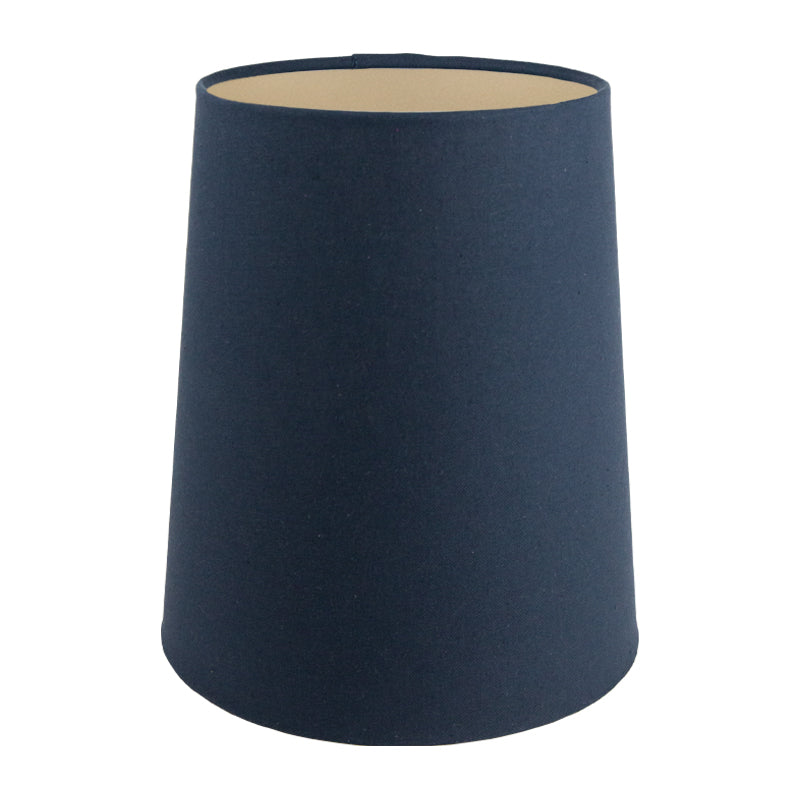 Dark Navy Blue Cotton Tall French Drum Lampshade