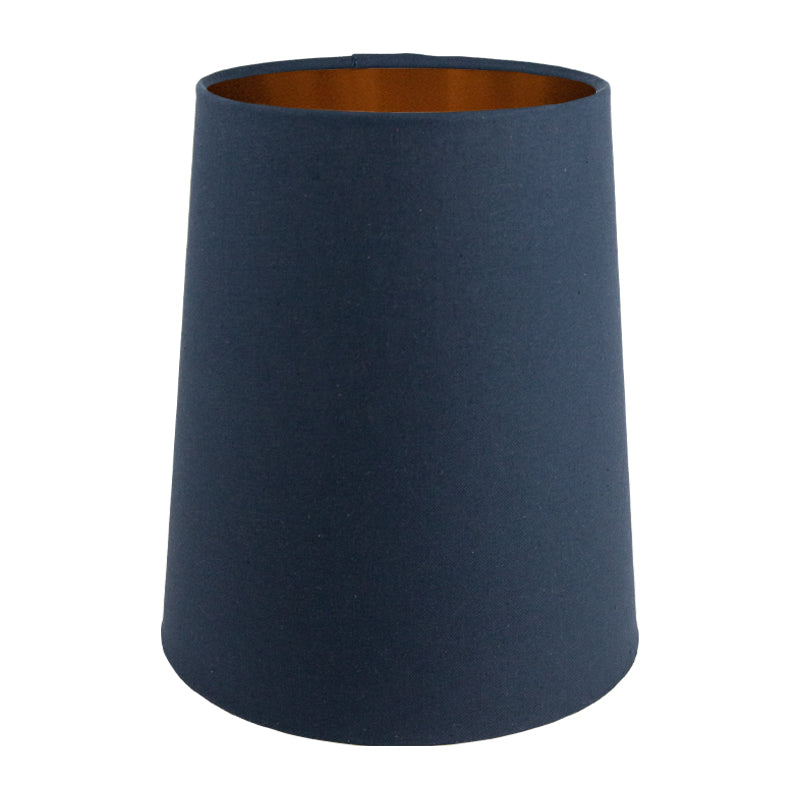 Dark Navy Blue Cotton Tall French Drum Lampshade