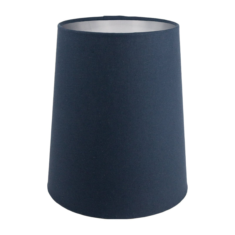Dark Navy Blue Cotton Tall French Drum Lampshade