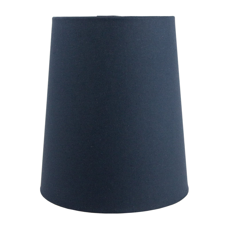 Dark Navy Blue Cotton Tall French Drum Lampshade