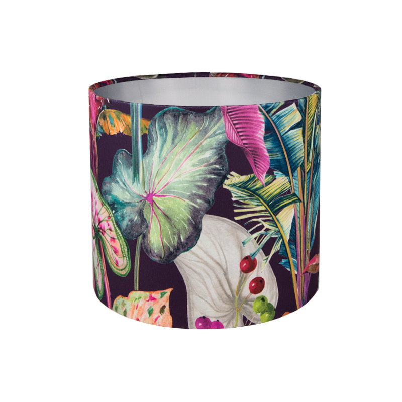 Oasis Aubergine Velvet Drum Lampshade