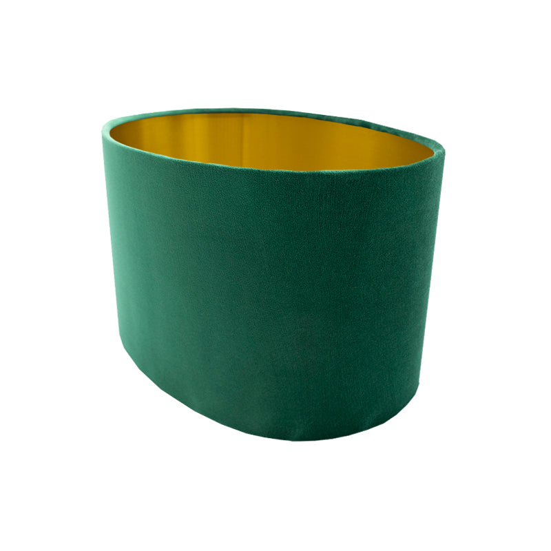 Emerald Green Velvet Oval Lampshade
