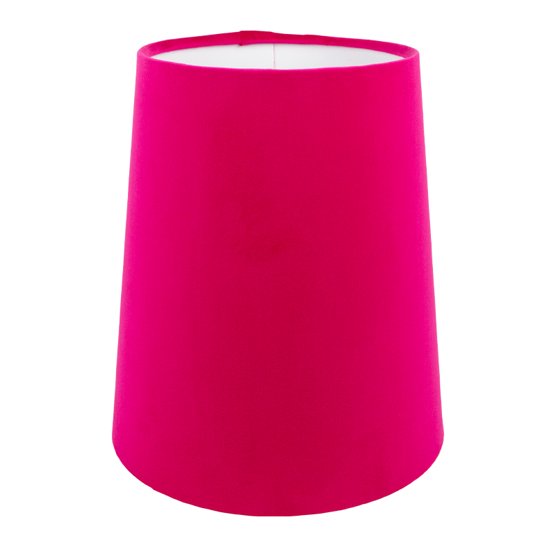 Fuchsia Pink Velvet Tall French Drum Lampshade