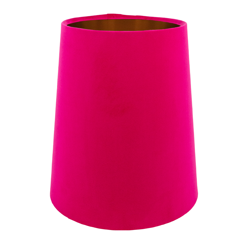 Fuchsia Pink Velvet Tall French Drum Lampshade