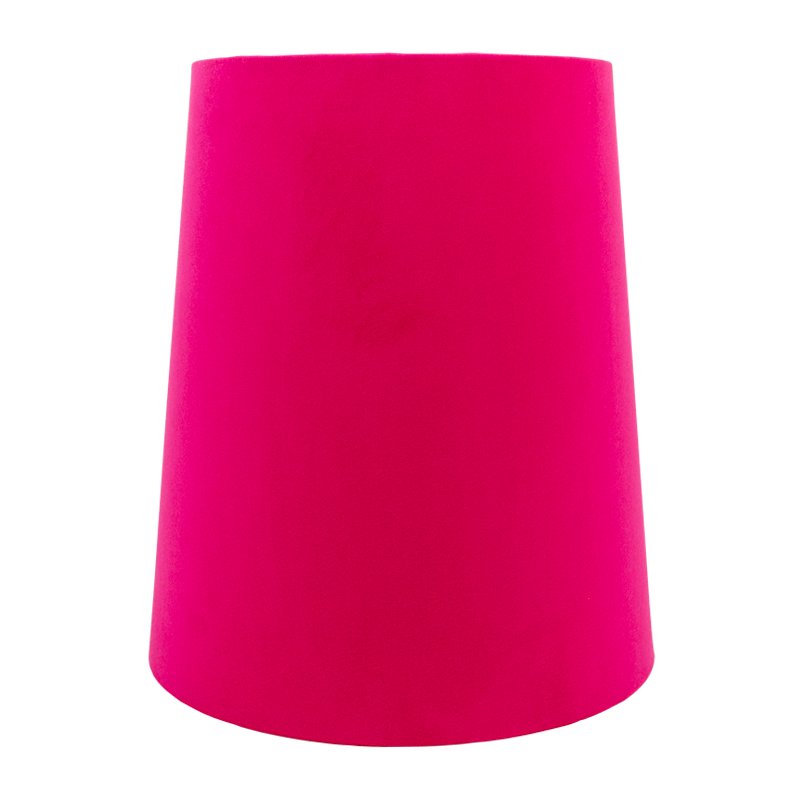 Fuchsia Pink Velvet Tall French Drum Lampshade