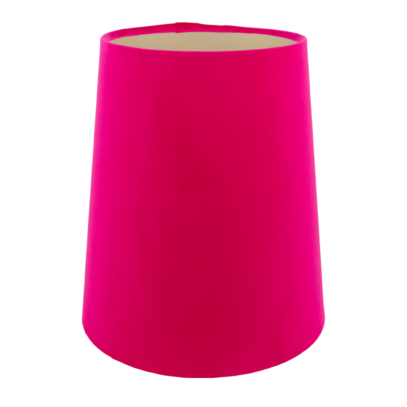 Fuchsia Pink Velvet Tall French Drum Lampshade
