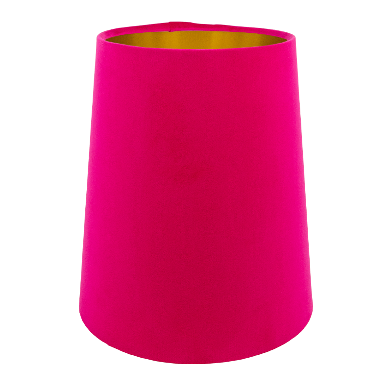 Fuchsia Pink Velvet Tall French Drum Lampshade
