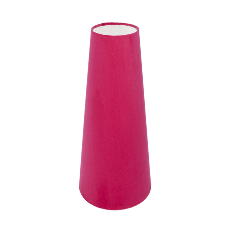 Fuchsia Bright Pink Velvet Tall Tapered Lampshade