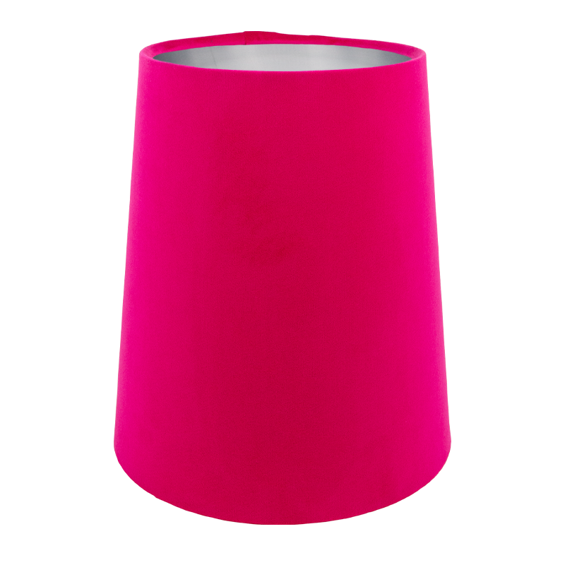 Fuchsia Pink Velvet Tall French Drum Lampshade