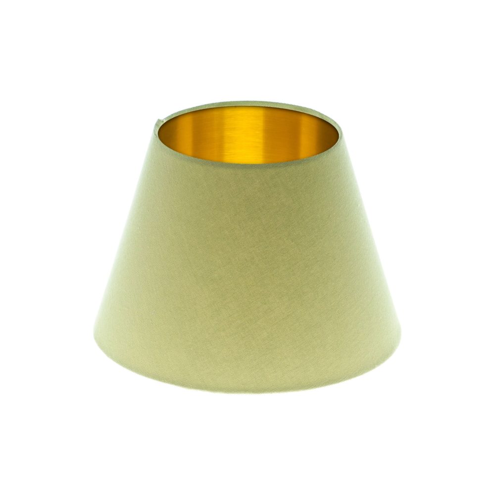 Light Green Empire Lampshade Brushed Gold Inner