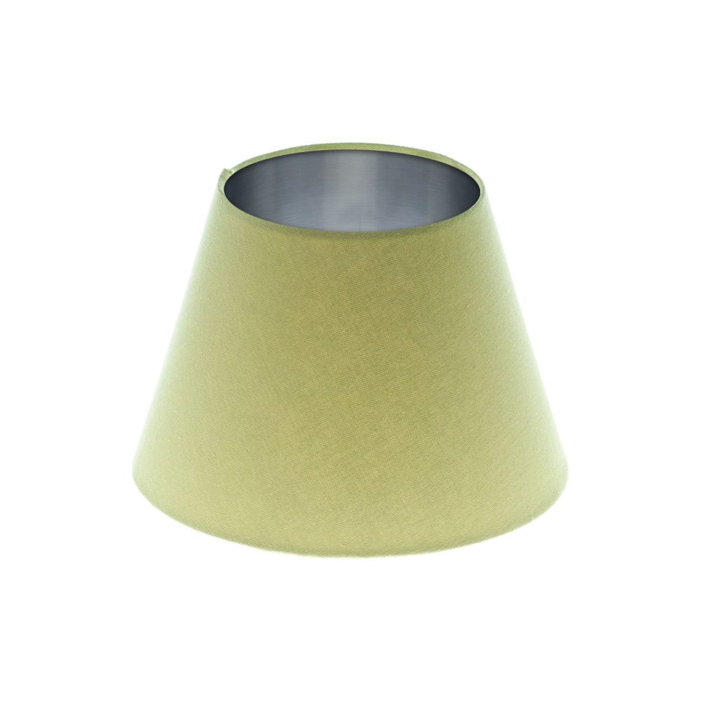 Light Green Empire Lampshade Brushed Silver Inner