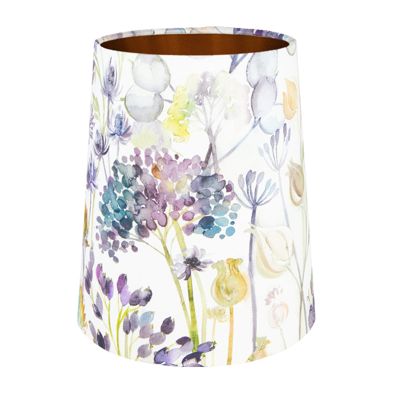 Voyage Hedgerow Blue Tall French Drum Lampshade