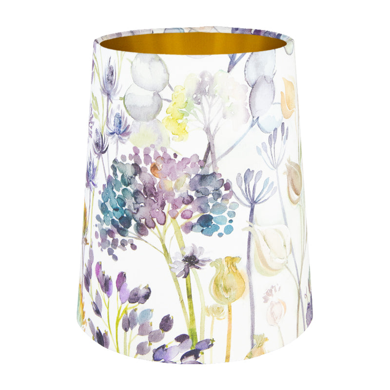 Voyage Hedgerow Blue Tall French Drum Lampshade