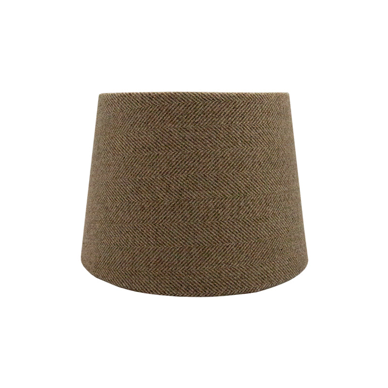 Beige Herringbone Tweed French Drum Lampshade