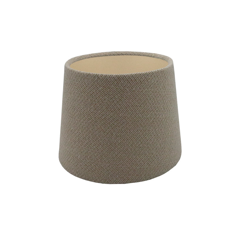 Cream Herringbone Tweed French Drum Lampshade