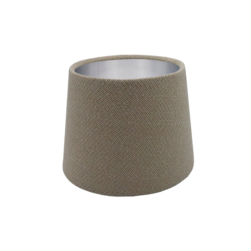Cream Herringbone Tweed French Drum Lampshade
