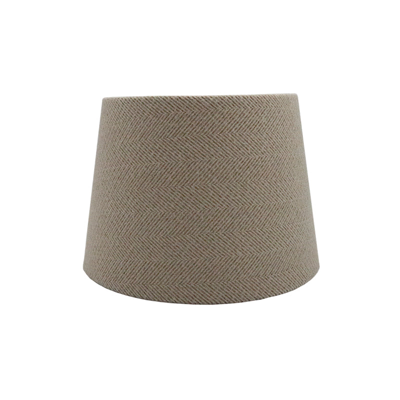 Cream Herringbone Tweed French Drum Lampshade