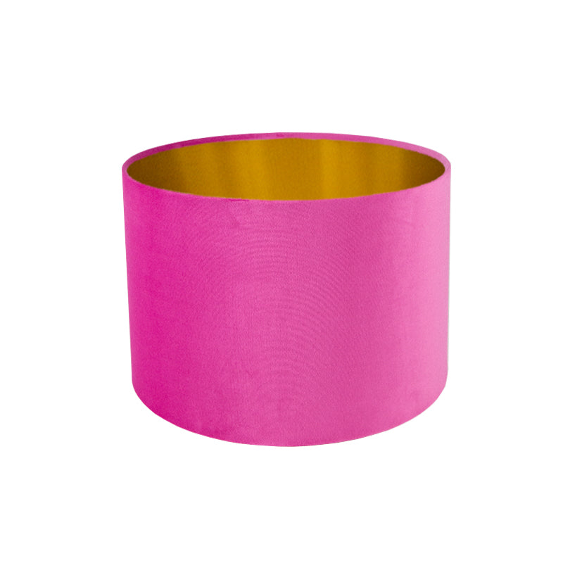 Hollyhock Velvet Drum Lampshade