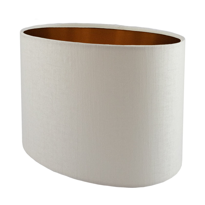 Ivory Satin Oval Lampshade
