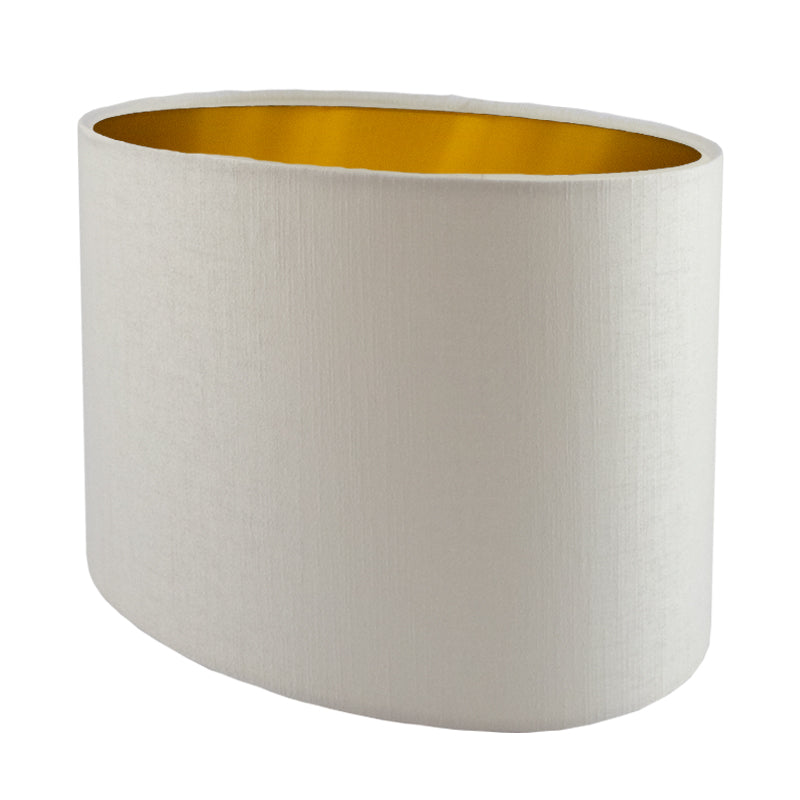 Ivory Satin Oval Lampshade