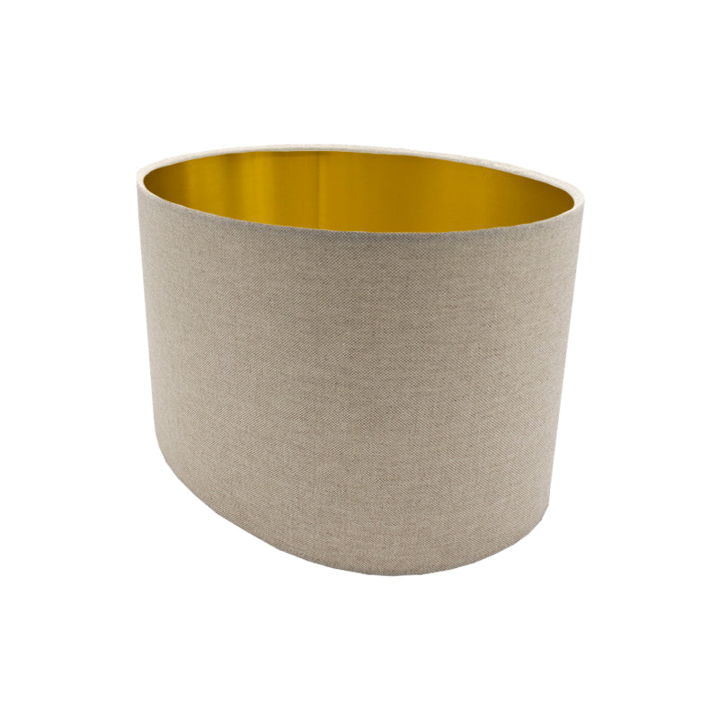 Light Beige Oval Lampshade