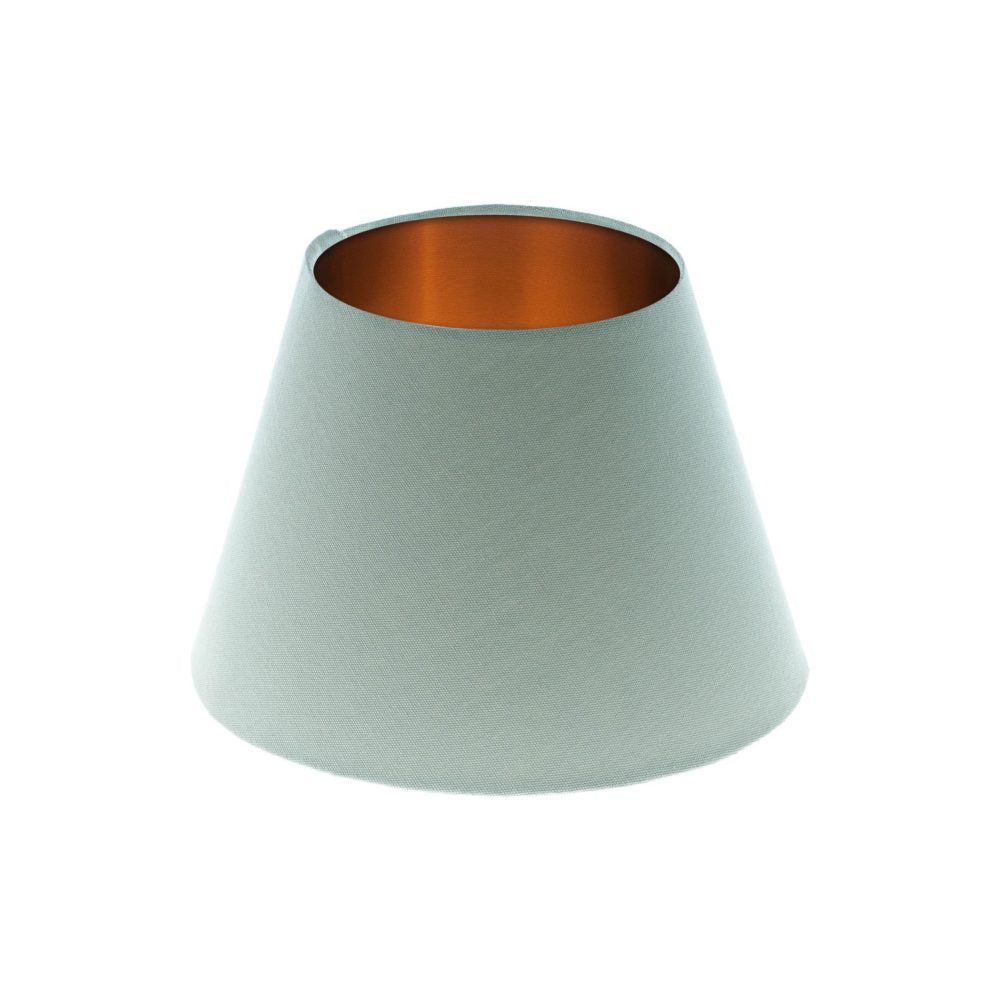 Light Grey Empire Lampshade Brushed Copper Inner