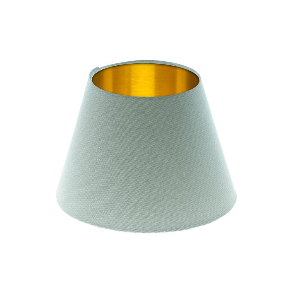 Light Grey Empire Lampshade Brushed Gold Inner