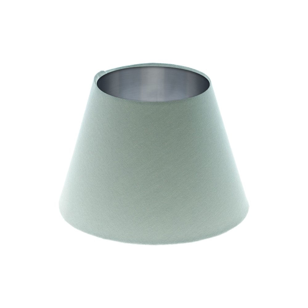 Light Grey Empire Lampshade Brushed Silver Inner