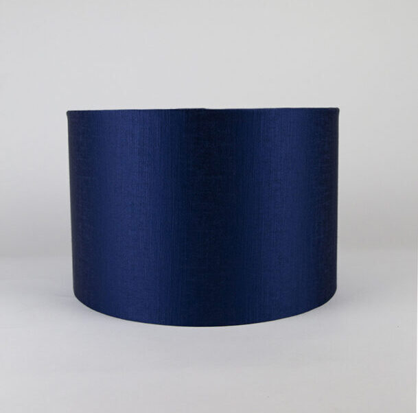 Midnight Blue Satin Drum Lampshade