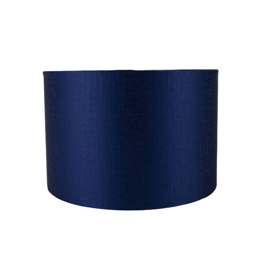 Midnight Blue Satin Drum Lampshade