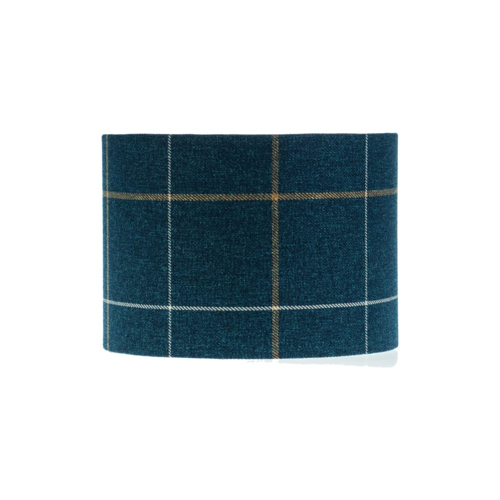 Winsford Navy Blue Tartan Drum Lampshade