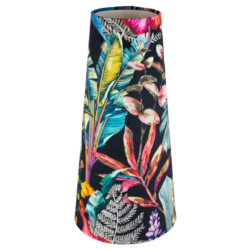Oasis Black Velvet Tall Tapered Lampshade