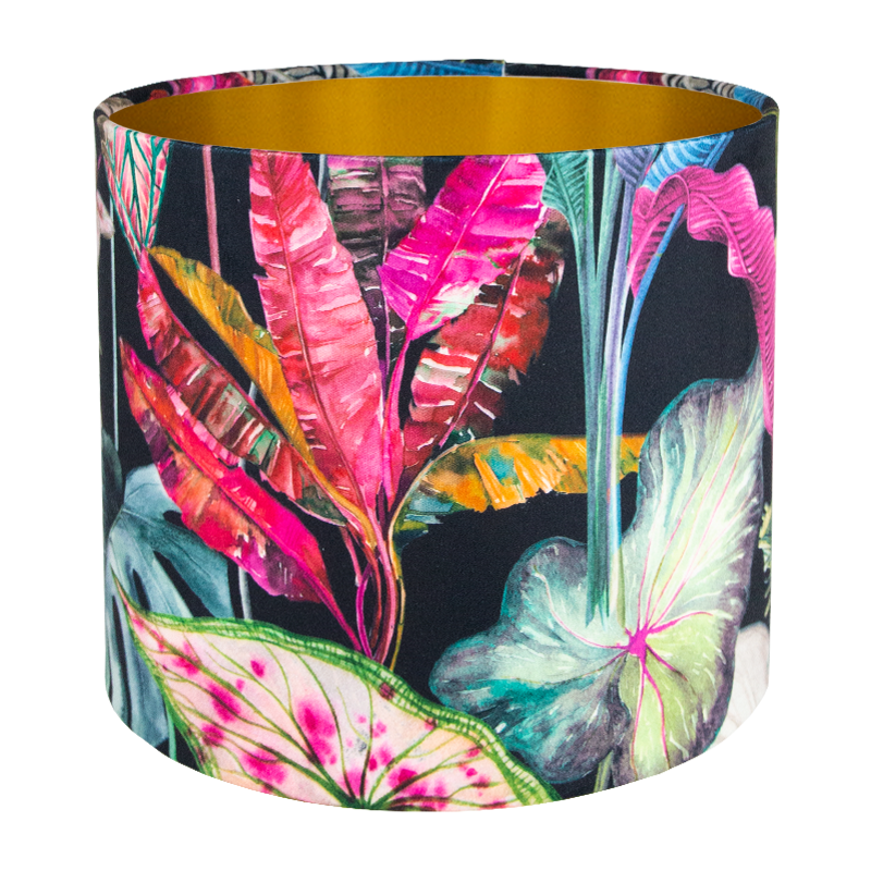 Oasis Black Velvet Drum Lampshade