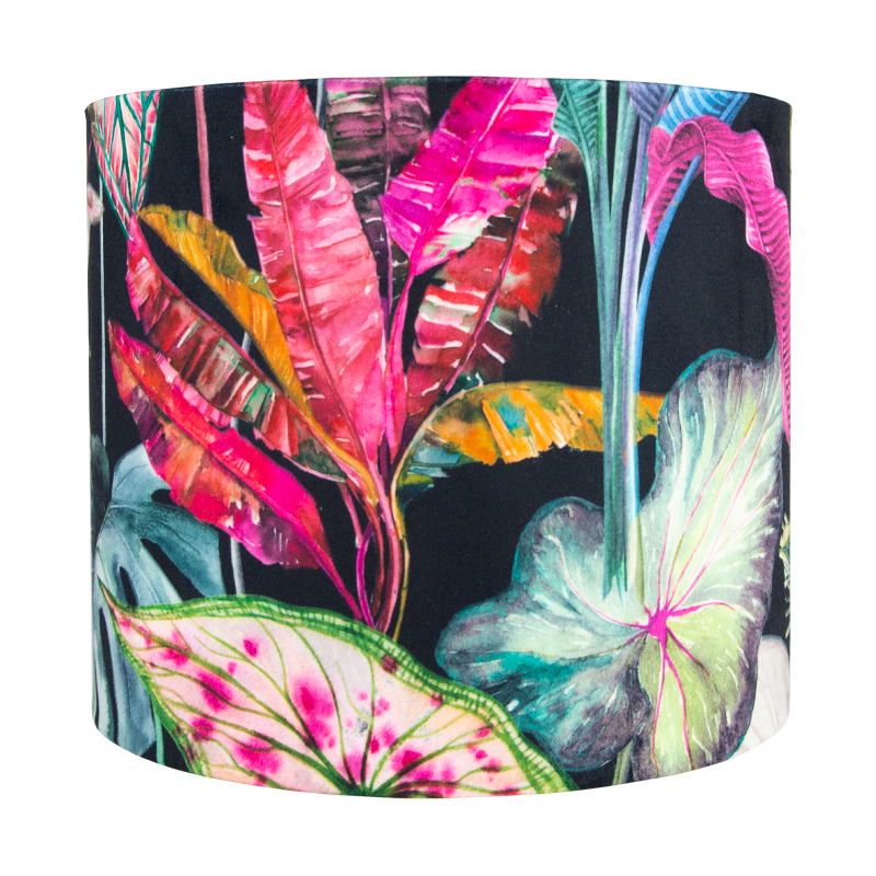 Oasis Black Velvet Drum Lampshade