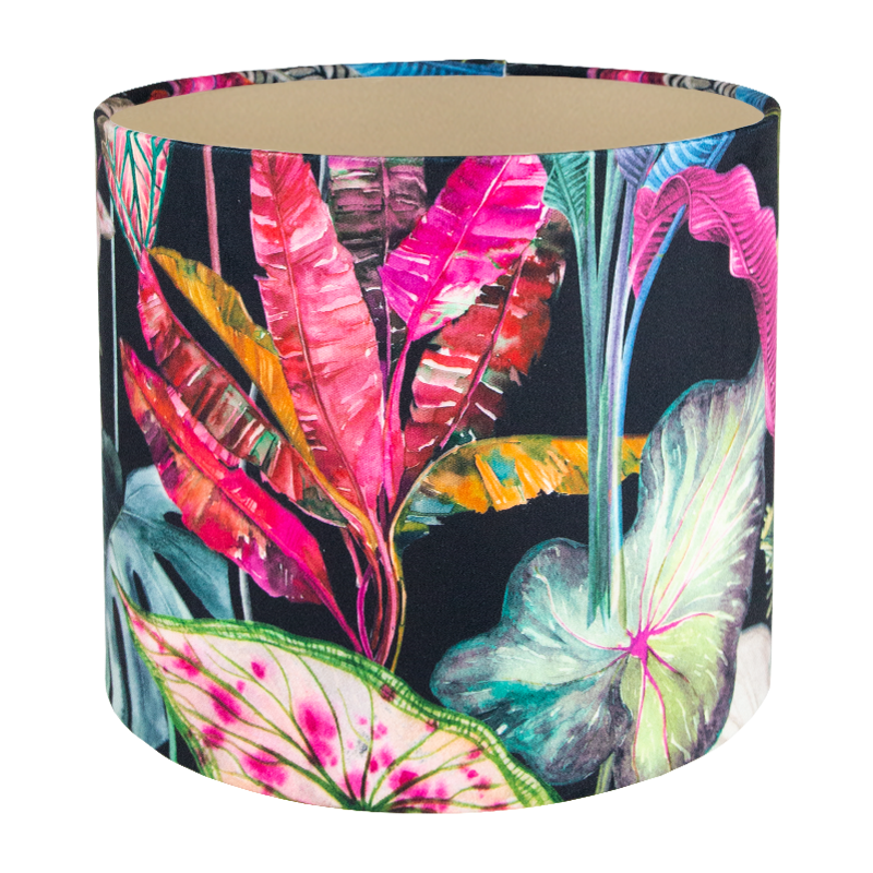 Oasis Black Velvet Drum Lampshade
