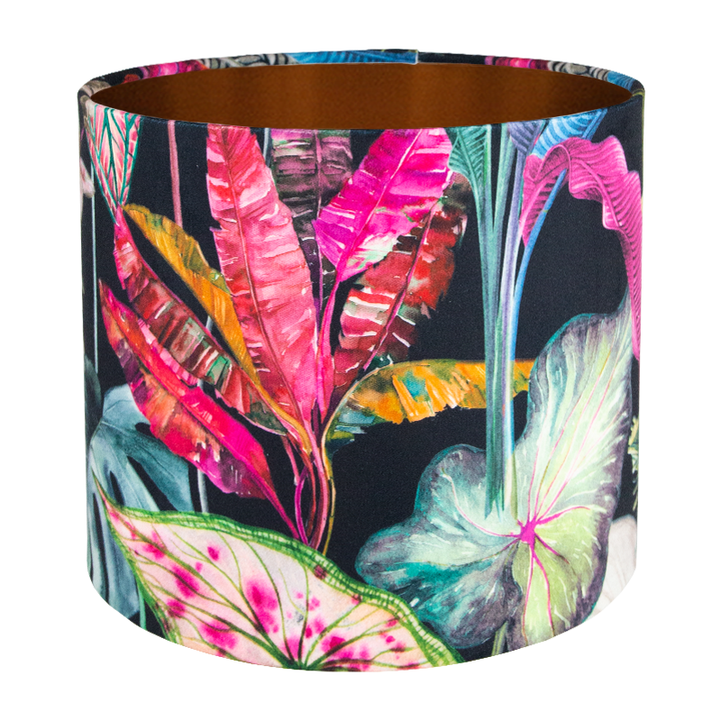 Oasis Black Velvet Drum Lampshade