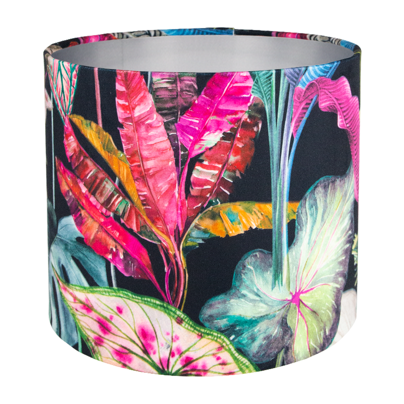 Oasis Black Velvet Drum Lampshade
