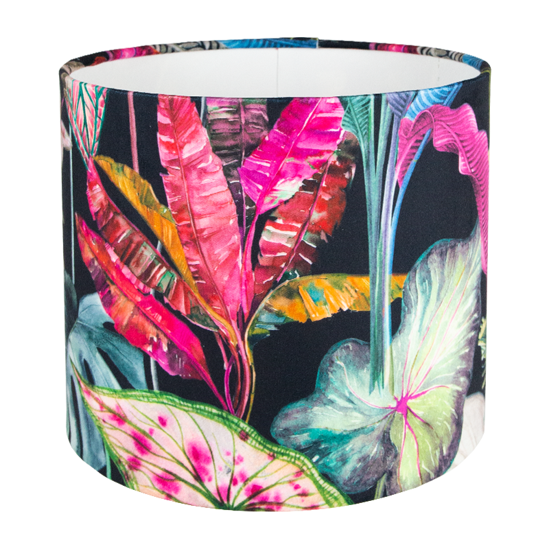 Oasis Black Velvet Drum Lampshade